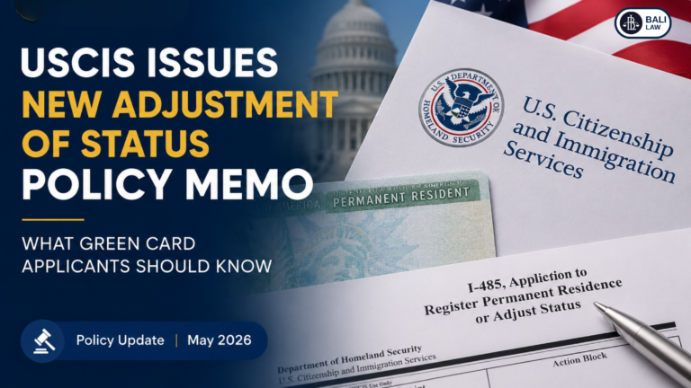 USCIS adjustment of status policy memo for green card applicants issued in May 2026